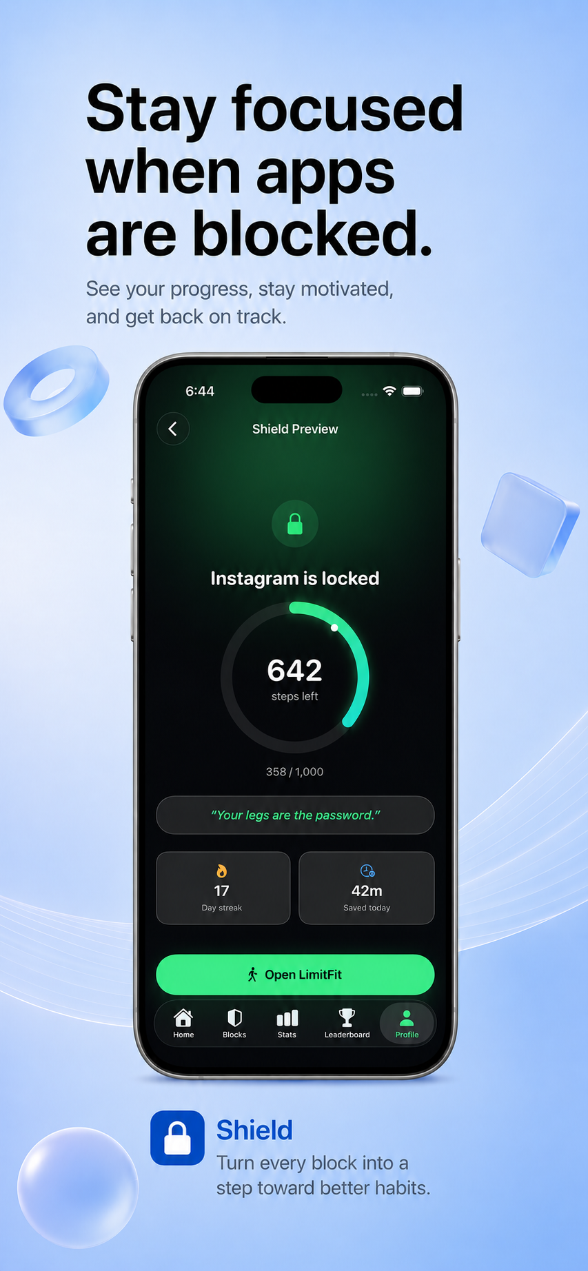 Limit Fit: Walk to Unlock Apps screenshot 4